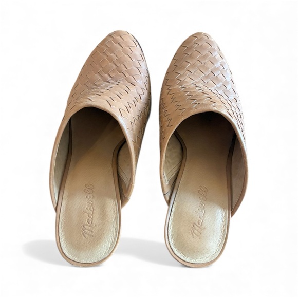 Madewell Tan Woven Leather Mules - Picture 3 of 7